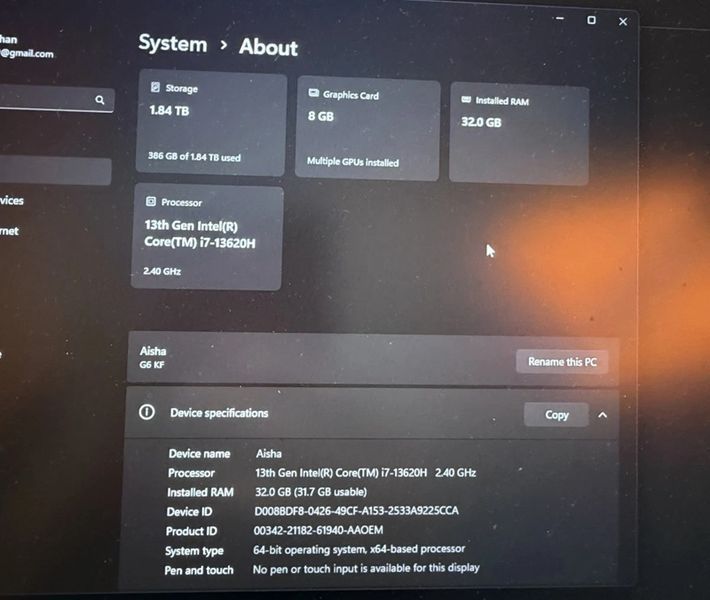 GIGABYTE G6 KF (Intel Core i7-13620H, 32GB, 1TB, RTX 4060 8GB) (KF-H3US864KH) laptop_gigabyte_g6 фото