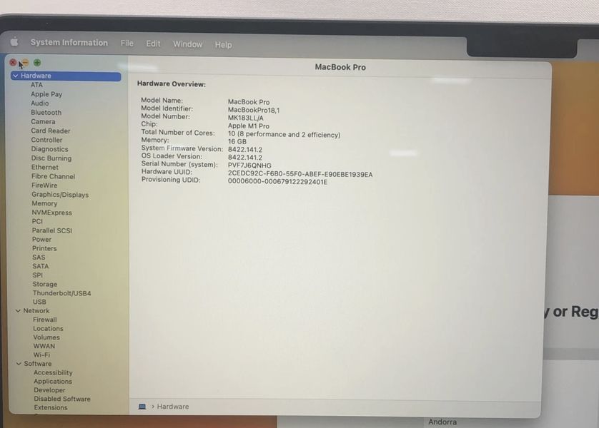APPLE MacBook Pro 2021 16", Apple M1 Pro Chip, 16 GB RAM, 512 GB SSD laptop_m1_pro_16_512 фото