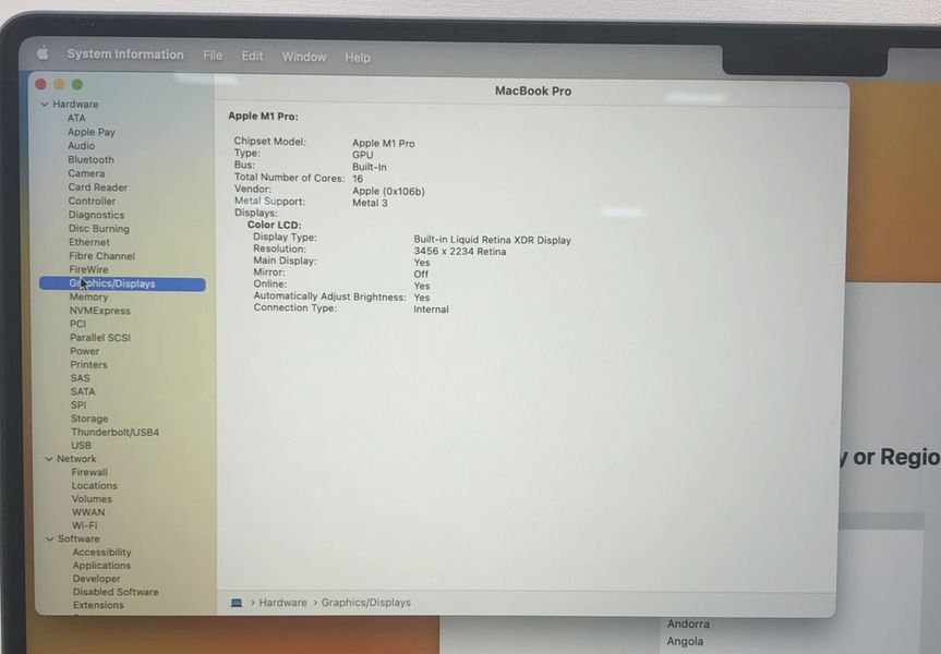 APPLE MacBook Pro 2021 16", Apple M1 Pro Chip, 16 GB RAM, 512 GB SSD laptop_m1_pro_16_512 фото