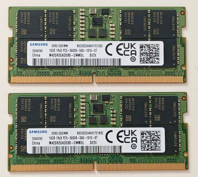 Пам'ять для ноутбуків Samsung 32GB (2*16GB) SO-DIMM DDR5 5600MHz (M425R2GA3EB0-CWM) ram_samsung_32_sodimm фото