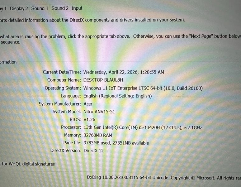 Acer Nitro V 15 NH.QN8AA.006 (Core i5-13520H, 32GB, 512GB, RTX 4050 6GB) laptop_acer_nitro_15_4050 фото