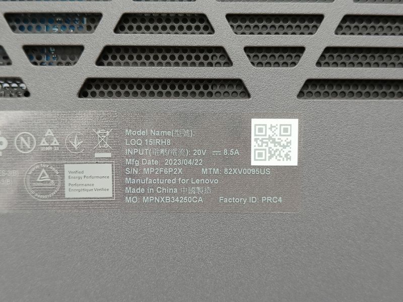 Lenovo LOQ 15IRH8 (Intel i5-13500H, 16GB, 1TB, RTX 4050 6GB) (82XV0095US) laptop_lenovo_loq фото