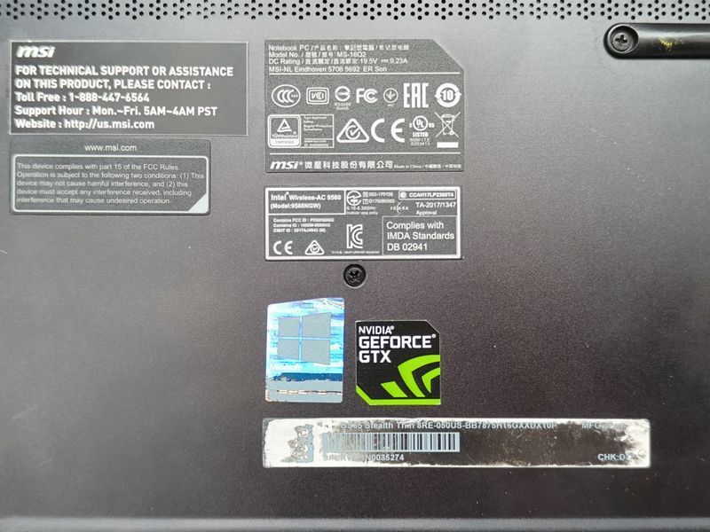 MSI GS65 Stealth Thin 8RE (Intel Core i7-8750H, 16GB, 512GB, GTX 1060 6GB) laptop_msi_gs65_1060 фото