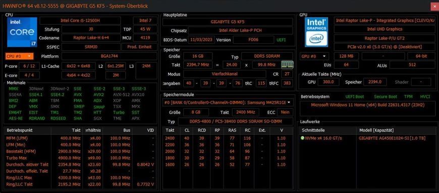GIGABYTE G5 KF (Intel Core i5-12500H, 8GB, 512GB, RTX 4060 8GB) (KF-E3EE313SD) laptop_gigabyte_g5_4060 фото